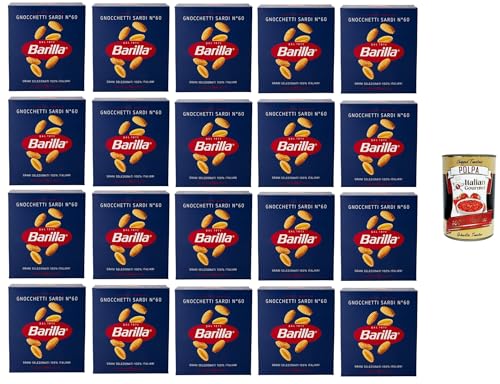 Barilla, I Classici, Pasta Gnocchetti Sardi N.60 100% italienischer Weizen 20x500gr + Italian Gourmet polpa 400g Barilla, I Classici, Pasta Gnocchetti Sardi N.60 100% italienischer Weizen 20x500gr + Italian Gourmet polpa 400g von Italian Gourmet E.R.
