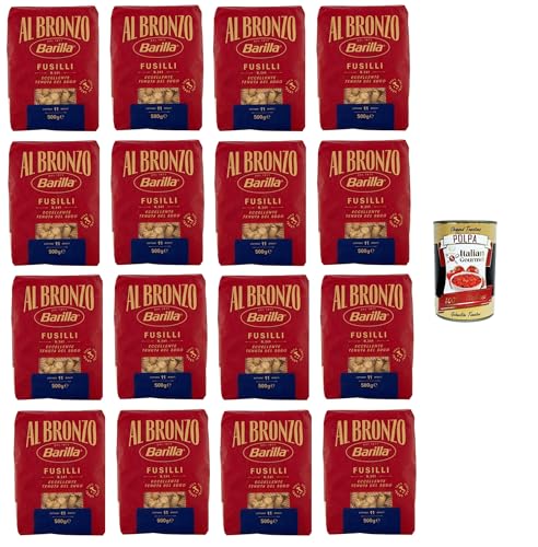 Al Bronzo Pasta Fusilli Bronze Gezogene Pasta Rohe Verarbeitungsmethode 16x 500gr + Italian Gourmet polpa 400g Al Bronzo Pasta Fusilli Bronze Gezogene Pasta Rohe Verarbeitungsmethode 16x 500gr + Italian Gourmet polpa 400g von Italian Gourmet E.R.