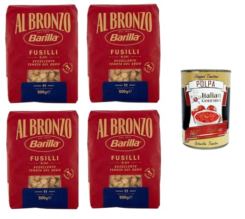 Al Bronzo Pasta Fusilli Bronze Gezogene Pasta Rohe Verarbeitungsmethode 4x 500gr + Italian Gourmet polpa 400g Al Bronzo Pasta Fusilli Bronze Gezogene Pasta Rohe Verarbeitungsmethode 4x 500gr + Italian Gourmet polpa 400g von Italian Gourmet E.R.