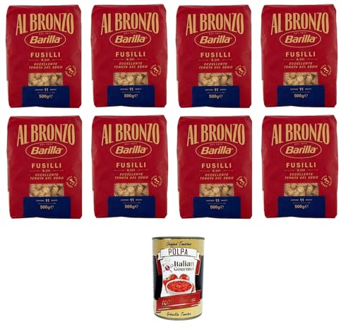 Al Bronzo Pasta Fusilli Bronze Gezogene Pasta Rohe Verarbeitungsmethode 8x 500gr + Italian Gourmet polpa 400g Al Bronzo Pasta Fusilli Bronze Gezogene Pasta Rohe Verarbeitungsmethode 8x 500gr + Italian Gourmet polpa 400g von Italian Gourmet E.R.