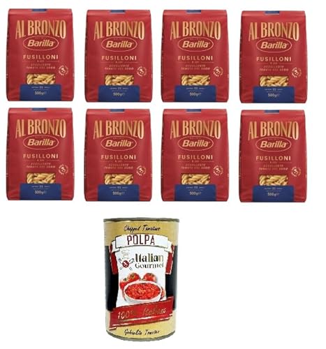 Barilla Al Bronzo Pasta Fusilloni Bronze Gezogene Pasta Rohe Verarbeitungsmethode 8 x 500gr + Italian Gourmet polpa 400g Barilla Al Bronzo Pasta Fusilloni Bronze Gezogene Pasta Rohe Verarbeitungsmethode 8 x 500gr + Italian Gourmet polpa 400g von Italian Gourmet E.R.