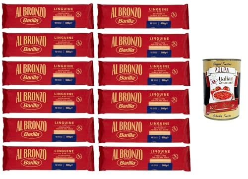 Al Bronzo Pasta Linguine Bronze Gezogene Pasta Rohe Verarbeitungsmethode 12x 500gr + Italian Gourmet polpa 400g Al Bronzo Pasta Linguine Bronze Gezogene Pasta Rohe Verarbeitungsmethode 12x 500gr + Italian Gourmet polpa 400g von Italian Gourmet E.R.