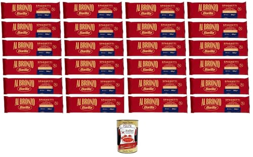 Al Bronzo Pasta Spaghetti Bronze Gezogene Pasta Rohe Verarbeitungsmethode 24x 500gr + Italian Gourmet polpa 400g Al Bronzo Pasta Spaghetti Bronze Gezogene Pasta Rohe Verarbeitungsmethode 24x 500gr + Italian Gourmet polpa 400g von Italian Gourmet E.R.