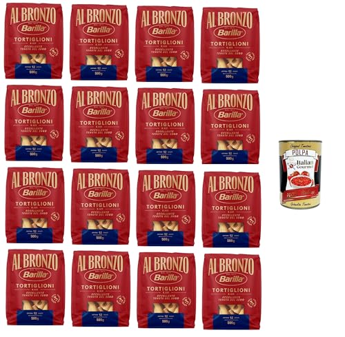 Al Bronzo Pasta Tortiglioni Bronze Gezogene Pasta Rohe Verarbeitungsmethode 16x 500gr + Italian Gourmet polpa 400g Al Bronzo Pasta Tortiglioni Bronze Gezogene Pasta Rohe Verarbeitungsmethode 16x 500gr + Italian Gourmet polpa 400g von Italian Gourmet E.R.