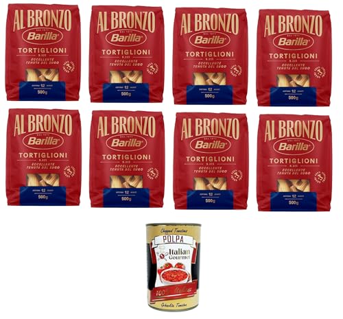 Al Bronzo Pasta Tortiglioni Bronze Gezogene Pasta Rohe Verarbeitungsmethode 8x 500gr + Italian Gourmet polpa 400g Al Bronzo Pasta Tortiglioni Bronze Gezogene Pasta Rohe Verarbeitungsmethode 8x 500gr + Italian Gourmet polpa 400g von Italian Gourmet E.R.