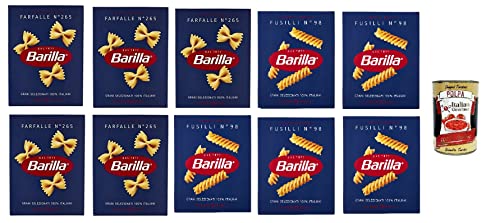 Barilla Fusilli farfalle testpaket italienisch Nudeln 10x 500g pack + Italian Gourmet polpa 400g Barilla Fusilli farfalle testpaket italienisch Nudeln 10x 500g pack + Italian Gourmet polpa 400g von Italian Gourmet E.R.