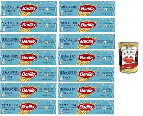 Barilla Pasta Spaghetti Senza Glutine Glutenfrei pasta nudeln, gluten free 14x 400gr+ Italian Gourmet polpa 400gr Barilla Pasta Spaghetti Senza Glutine Glutenfrei pasta nudeln, gluten free 14x 400gr+ Italian Gourmet polpa 400gr von Italian Gourmet E.R.