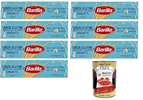 Barilla Pasta Spaghetti Senza Glutine Glutenfrei pasta nudeln, gluten free 7x 400gr+ Italian Gourmet polpa 400gr Barilla Pasta Spaghetti Senza Glutine Glutenfrei pasta nudeln, gluten free 7x 400gr+ Italian Gourmet polpa 400gr von Italian Gourmet E.R.