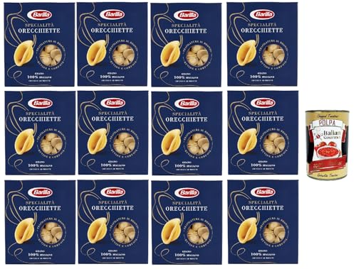 Barilla Pasta Specialità Orecchiette Pugliesi, 100% italienisch Nudeln 12x 500 g pack + Italian Gourmet polpa 400g Barilla Pasta Specialità Orecchiette Pugliesi, 100% italienisch Nudeln 12x 500 g pack + Italian Gourmet polpa 400g von Italian Gourmet E.R.