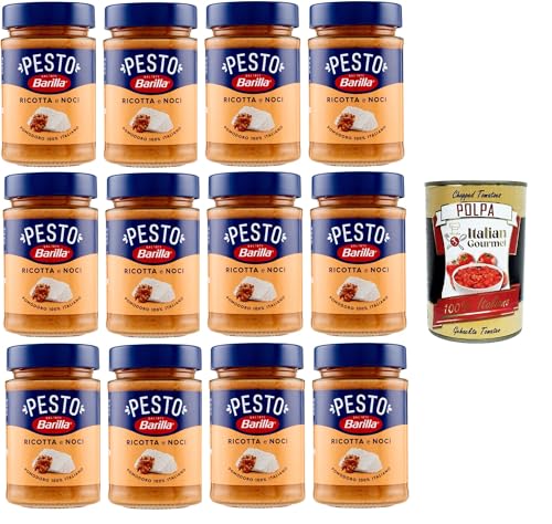 Barilla Pesto Ricotta e Noci Condimento e Sugo per Pasta Pesto Ricotta und Walnüsse Gewürz- und Nudelsauce 12x190 gr+ Italian Gourmet polpa 400g Barilla Pesto Ricotta e Noci Condimento e Sugo per Pasta Pesto Ricotta und Walnüsse Gewürz- und Nudelsauce 12x190 gr+ Italian Gourmet polpa 400g von Italian Gourmet E.R.
