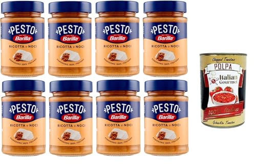Barilla Pesto Ricotta e Noci Condimento e Sugo per Pasta Pesto Ricotta und Walnüsse Gewürz- und Nudelsauce 8x190 gr+ Italian Gourmet polpa 400g Barilla Pesto Ricotta e Noci Condimento e Sugo per Pasta Pesto Ricotta und Walnüsse Gewürz- und Nudelsauce 8x190 gr+ Italian Gourmet polpa 400g von Italian Gourmet E.R.
