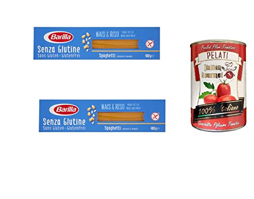 Barilla - Spaghetti n.5 Glutenfrei - 400g + Italian Gourmet 100% italienische geschälte Tomaten dosen 400g Barilla - Spaghetti n.5 Glutenfrei - 400g + Italian Gourmet 100% italienische geschälte Tomaten dosen 400g von Italian Gourmet E.R.