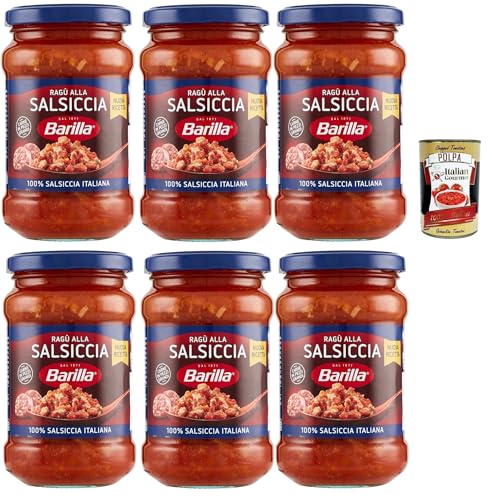 Sugo Ragù Salsiccia Condimento per Pasta, Fertig Soße mit 100 % italienischer Wurst, 6x 300g + Italian Gourmet polpa 400g Sugo Ragù Salsiccia Condimento per Pasta, Fertig Soße mit 100 % italienischer Wurst, 6x 300g + Italian Gourmet polpa 400g von Italian Gourmet E.R.