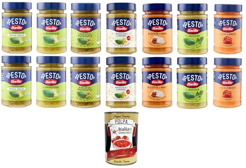 Barilla Testpacket Pesto Condimento e Sugo per Pasta Testpaket Pesto-Gewürz und Pastasauce 14x190gr + Italian Gourmet polpa 400g Barilla Testpacket Pesto Condimento e Sugo per Pasta Testpaket Pesto-Gewürz und Pastasauce 14x190gr + Italian Gourmet polpa 400g von Italian Gourmet E.R.