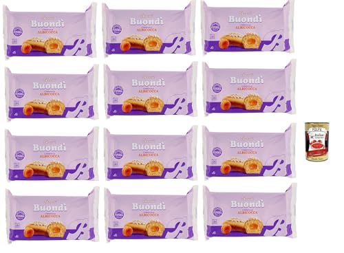 Bauli, Buondì Albicocca, gebackener Kuchen snack mit Aprikosenfüllung abgepackte Snacks 12x 258g Frühstück + Italian Gourmet polpa 400g Bauli, Buondì Albicocca, gebackener Kuchen snack mit Aprikosenfüllung abgepackte Snacks 12x 258g Frühstück + Italian Gourmet polpa 400g von Italian Gourmet E.R.