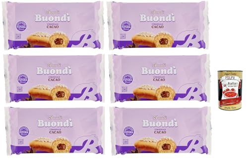 Bauli, Buondì Cacao, gebackener Kuchen snack mit Kakaocreme abgepackte Snacks 6x 258g Frühstück + Italian Gourmet polpa 400g Bauli, Buondì Cacao, gebackener Kuchen snack mit Kakaocreme abgepackte Snacks 6x 258g Frühstück + Italian Gourmet polpa 400g von Italian Gourmet E.R.