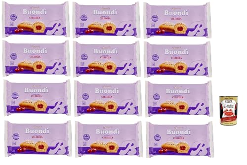 Bauli, Buondì Ciliegia, gebackener Kuchen snack mit Kirsche creme abgepackte Snacks 12x 258g Frühstück + Italian Gourmet polpa 400g Bauli, Buondì Ciliegia, gebackener Kuchen snack mit Kirsche creme abgepackte Snacks 12x 258g Frühstück + Italian Gourmet polpa 400g von Italian Gourmet E.R.