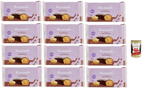 Bauli, Buondì con Copertura al Cacao e Crema alla Vaniglia - Snacks gebackener Kuchen mit Kakao und Vanillecreme, 12x 276g + Italian Gourmet polpa 400g Bauli, Buondì con Copertura al Cacao e Crema alla Vaniglia - Snacks gebackener Kuchen mit Kakao und Vanillecreme, 12x 276g + Italian Gourmet polpa 400g von Italian Gourmet E.R.
