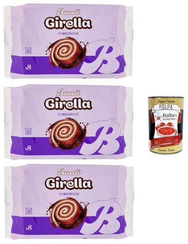 Bauli, Girella Spirale al Cioccolato, Kuchen Süßer Snack Backwaren mit Kakaofüllung, Ohne Konservierungsstoffe und Farbstoffe mit nur natürlichen Aromen 3x 280g + Italian Gourmet polpa 400g Bauli, Girella Spirale al Cioccolato, Kuchen Süßer Snack Backwaren mit Kakaofüllung, Ohne Konservierungsstoffe und Farbstoffe mit nur natürlichen Aromen 3x 280g + Italian Gourmet polpa 400g von Italian Gourmet E.R.