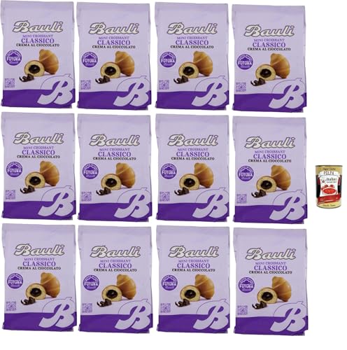 Bauli Extragolosi Mini Croissant con crema al cioccolato, mini snack Croissant mit Schokoladencreme 12x 75g Italienischer Knabberartikel + Italian Gourmet polpa 400g Bauli Extragolosi Mini Croissant con crema al cioccolato, mini snack Croissant mit Schokoladencreme 12x 75g Italienischer Knabberartikel + Italian Gourmet polpa 400g von Italian Gourmet E.R.
