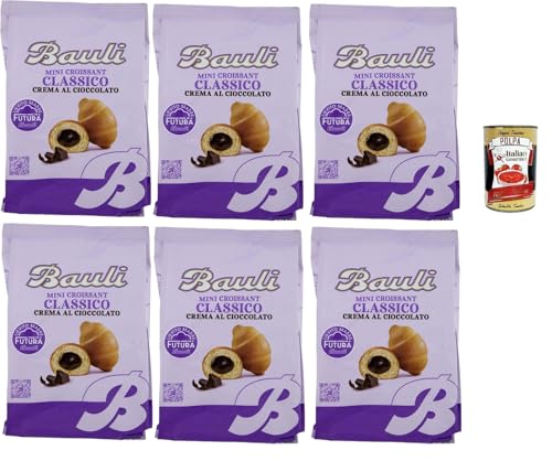 Bauli Extragolosi Mini Croissant con crema al cioccolato, mini snack Croissant mit Schokoladencreme 6x 75g Italienischer Knabberartikel + Italian Gourmet polpa 400g Bauli Extragolosi Mini Croissant con crema al cioccolato, mini snack Croissant mit Schokoladencreme 6x 75g Italienischer Knabberartikel + Italian Gourmet polpa 400g von Italian Gourmet E.R.