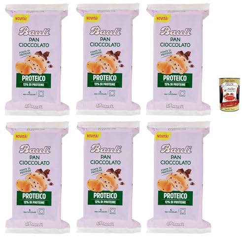 Bauli Pan Cioccolato Proteico, 12% Protein kuchen süße Snacks brioche, Brot mit Schokoladenchips 6x 242g + Italian gourmet polpa 400g Bauli Pan Cioccolato Proteico, 12% Protein kuchen süße Snacks brioche, Brot mit Schokoladenchips 6x 242g + Italian gourmet polpa 400g von Italian Gourmet E.R.