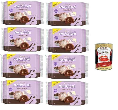 Bauli Pandori' Cioccolato,Pandorì-Schokolade weiche Pasta Pandoro, Spezialität des italienischen Gebäcks, traditionelle Pandoro-Art 8x 178gr + Italian Gourmet polpa 400g Bauli Pandori' Cioccolato,Pandorì-Schokolade weiche Pasta Pandoro, Spezialität des italienischen Gebäcks, traditionelle Pandoro-Art 8x 178gr + Italian Gourmet polpa 400g von Italian Gourmet E.R.