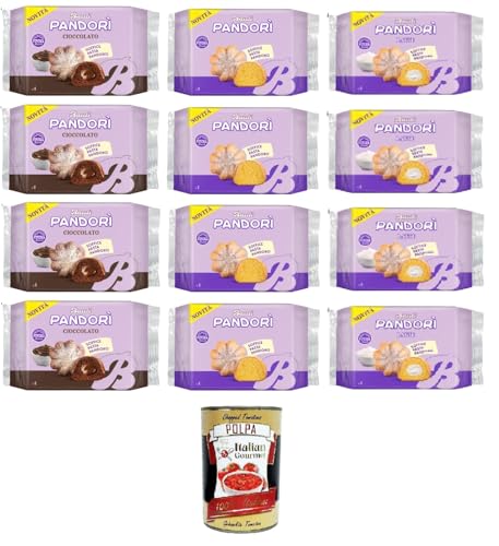 Bauli Testpaket Pandori' Classico,Cioccolato,Latte -Classic, Schokolade, weiches Milch-Pandoro-Gebäck,Spezialität des italienischen Gebäcks 4x150gr 8x178gr + Italian Gourmet polpa 400g Bauli Testpaket Pandori' Classico,Cioccolato,Latte -Classic, Schokolade, weiches Milch-Pandoro-Gebäck,Spezialität des italienischen Gebäcks 4x150gr 8x178gr + Italian Gourmet polpa 400g von Italian Gourmet E.R.