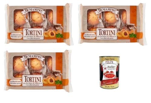 Beniamino Tortini con farcitura di Albicocca mit Aprikosenfüllung 3x 750gr + Italian Gourmet polpa 400g von Italian Gourmet E.R.