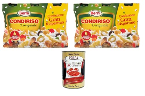 Berni Condiriso L'originale Das Original mit nativem Olivenöl extra 2x 900gr (3x300gr)+ Italian Gourmet polpa 400g von Italian Gourmet E.R.