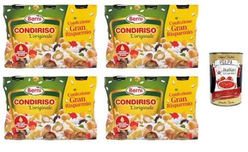 Berni Condiriso L'originale Das Original mit nativem Olivenöl extra 4x 900gr (3x300gr)+ Italian Gourmet polpa 400g von Italian Gourmet E.R.