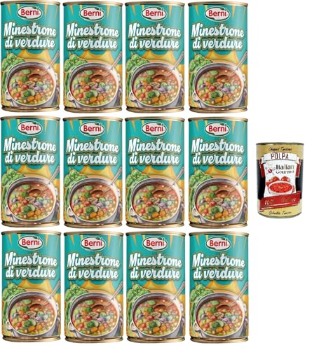Berni Minestrone di Verdure. Sano,Gustosto, Leggero Gemüse-Minestrone. Gesund, lecker, leicht 12x420gr + Italian Gourmet polpa 400g Berni Minestrone di Verdure. Sano,Gustosto, Leggero Gemüse-Minestrone. Gesund, lecker, leicht 12x420gr + Italian Gourmet polpa 400g von Italian Gourmet E.R.