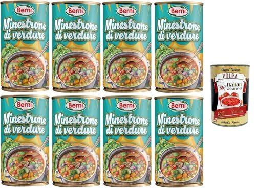 Berni Minestrone di Verdure. Sano,Gustosto, Leggero Gemüse-Minestrone. Gesund, lecker, leicht 8x420gr + Italian Gourmet polpa 400g Berni Minestrone di Verdure. Sano,Gustosto, Leggero Gemüse-Minestrone. Gesund, lecker, leicht 8x420gr + Italian Gourmet polpa 400g von Italian Gourmet E.R.