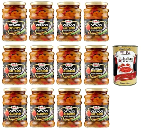 Berni Ortaggi alla Fiamma con Olio Extra Vergine di Oliva Flammgemüse mit Nativem Olivenöl Extra 12x 350 g+ Italian Gourmet polpa 400g Berni Ortaggi alla Fiamma con Olio Extra Vergine di Oliva Flammgemüse mit Nativem Olivenöl Extra 12x 350 g+ Italian Gourmet polpa 400g von Italian Gourmet E.R.