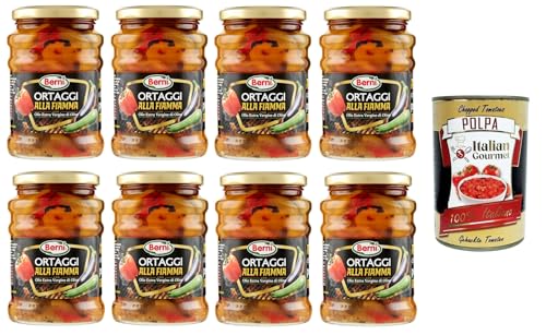 Berni Ortaggi alla Fiamma con Olio Extra Vergine di Oliva Flammgemüse mit Nativem Olivenöl Extra 8x 350 g+ Italian Gourmet polpa 400g Berni Ortaggi alla Fiamma con Olio Extra Vergine di Oliva Flammgemüse mit Nativem Olivenöl Extra 8x 350 g+ Italian Gourmet polpa 400g von Italian Gourmet E.R.