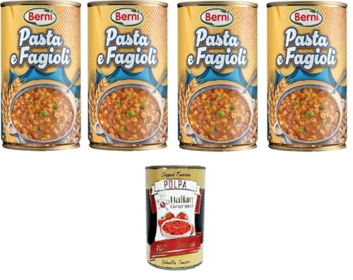 Berni Pasta e Fagioli Nudeln und Bohnen 4x 420gr + Italian Gourmet polpa 400g Berni Pasta e Fagioli Nudeln und Bohnen 4x 420gr + Italian Gourmet polpa 400g von Italian Gourmet E.R.