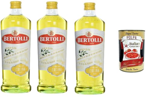 Bertolli olio di oliva Olivenöl Cucina 3er Pack (3 x 1000 ml) + Italian Gourmet polpa 400g von Italian Gourmet E.R.