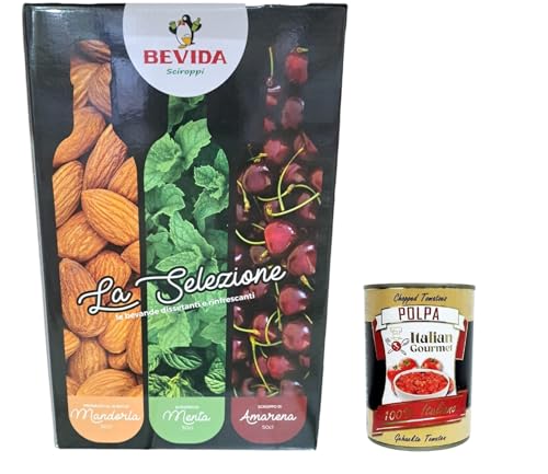 Bevida sciroppi- La Selezione Mandelsirup, Minze und Schwarzkirsche 3x 500ml + Italian Gourmet Polpa 400g Bevida sciroppi- La Selezione Mandelsirup, Minze und Schwarzkirsche 3x 500ml + Italian Gourmet Polpa 400g von Italian Gourmet E.R.