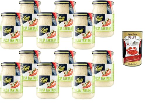 Biffi - Salsa Tartara - Multipack - Tartarsauce - Multipack - 12 Gläser à 180 g + Italian Gourmet polpa 400g Biffi - Salsa Tartara - Multipack - Tartarsauce - Multipack - 12 Gläser à 180 g + Italian Gourmet polpa 400g von Italian Gourmet E.R.