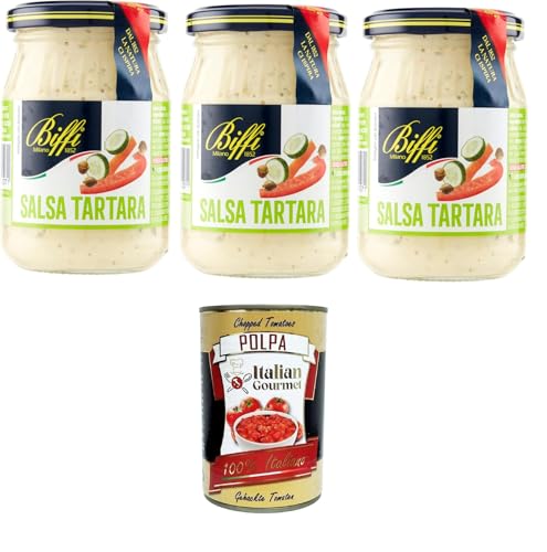 Biffi - Salsa Tartara - Multipack - Tartarsauce - Multipack - 3 Gläser à 180 g + Italian Gourmet polpa 400g Biffi - Salsa Tartara - Multipack - Tartarsauce - Multipack - 3 Gläser à 180 g + Italian Gourmet polpa 400g von Italian Gourmet E.R.