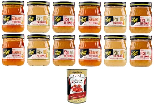 Biffi Salse per formaggi Mandarino,Pera,Fichi Käsesaucen Mandarine, Birne, Feige - Süß würzig 12x100 gr+ Italian Gourmet polpa 400g Biffi Salse per formaggi Mandarino,Pera,Fichi Käsesaucen Mandarine, Birne, Feige - Süß würzig 12x100 gr+ Italian Gourmet polpa 400g von Italian Gourmet E.R.
