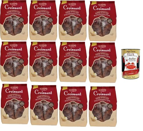 Bistefani Croissant Super sfogliato, Kuchen Corissant Mit 24 Stunden natürlichen Sauerteigs, Mit 100% italienischer Milch, 12x 300g+ Italian Gourmet polpa 400g Bistefani Croissant Super sfogliato, Kuchen Corissant Mit 24 Stunden natürlichen Sauerteigs, Mit 100% italienischer Milch, 12x 300g+ Italian Gourmet polpa 400g von Italian Gourmet E.R.