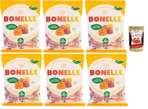 Bonelle Gelées ai gusti Arancia, Limone, Fragola, Mora, nach Orange, Zitrone, Erdbeere und Brünette Geschmack frucht bonbons, lollies Süßigkeiten ,6x 175 g + Italian Gourmet polpa 400g Bonelle Gelées ai gusti Arancia, Limone, Fragola, Mora, nach Orange, Zitrone, Erdbeere und Brünette Geschmack frucht bonbons, lollies Süßigkeiten ,6x 175 g + Italian Gourmet polpa 400g von Italian Gourmet E.R.