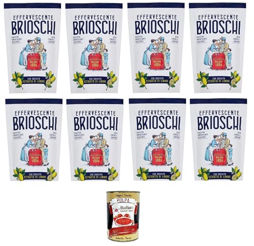 Brioschi Brausetabletten, erfrischender, granulierter Durstlöscher mit exquisitem Zitronenextrakt, 8x100 g+ Italian Gourmet polpa 400g Brioschi Brausetabletten, erfrischender, granulierter Durstlöscher mit exquisitem Zitronenextrakt, 8x100 g+ Italian Gourmet polpa 400g von Italian Gourmet E.R.
