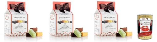 Brontedolci Brontoncini Torroncini Weiches Nougat Verschiedene Sorten : Vanille, Kaffee, dunkle Schokolade, Orange, Zitrone, Milch und weiße Schokolade, 3x 250g + Italian Gourmet polpa 400g Brontedolci Brontoncini Torroncini Weiches Nougat Verschiedene Sorten : Vanille, Kaffee, dunkle Schokolade, Orange, Zitrone, Milch und weiße Schokolade, 3x 250g + Italian Gourmet polpa 400g von Italian Gourmet E.R.