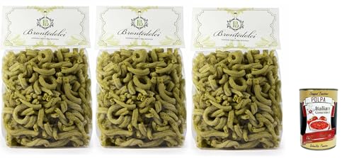 Brontedolci Casarecce Pasta artigianale al Pistacchio Hartweizengrieß Pasta Pistazienpaste, Hergestellt mit Grießmehl und 10% Pistazien, 3x 500g + Italian Gourmet polpa 400g Brontedolci Casarecce Pasta artigianale al Pistacchio Hartweizengrieß Pasta Pistazienpaste, Hergestellt mit Grießmehl und 10% Pistazien, 3x 500g + Italian Gourmet polpa 400g von Italian Gourmet E.R.
