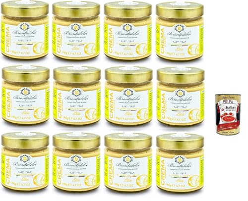 Brontedolci Crema Spalmabile al limone Streichfähige Brotaufstrich zitronencreme 12x 190g in Glas aus Sizilien + Italian Gourmet polpa 400g Brontedolci Crema Spalmabile al limone Streichfähige Brotaufstrich zitronencreme 12x 190g in Glas aus Sizilien + Italian Gourmet polpa 400g von Italian Gourmet E.R.