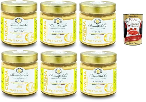 Brontedolci Crema Spalmabile al limone Streichfähige Brotaufstrich zitronencreme 6x 190g in Glas aus Sizilien + Italian Gourmet polpa 400g Brontedolci Crema Spalmabile al limone Streichfähige Brotaufstrich zitronencreme 6x 190g in Glas aus Sizilien + Italian Gourmet polpa 400g von Italian Gourmet E.R.