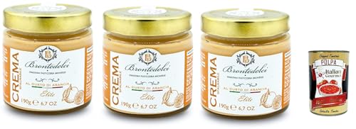 Brontedolci Crema Spalmabile ala'arancia Streichfähige Brotaufstrich orangencreme 3x 190g in Glas aus Sizilien + Italian Gourmet polpa 400g Brontedolci Crema Spalmabile ala'arancia Streichfähige Brotaufstrich orangencreme 3x 190g in Glas aus Sizilien + Italian Gourmet polpa 400g von Italian Gourmet E.R.