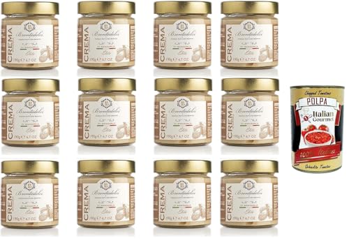 Brontedolci Crema Spalmabile alla Mandorla Streichfähige Brotaufstrich Mandelcreme 12x 190g in Glas aus Sizilien + Italian Gourmet polpa 400g Brontedolci Crema Spalmabile alla Mandorla Streichfähige Brotaufstrich Mandelcreme 12x 190g in Glas aus Sizilien + Italian Gourmet polpa 400g von Italian Gourmet E.R.